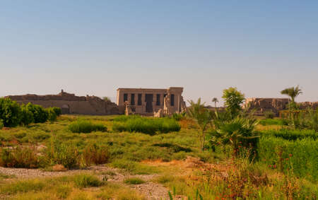 Dendera temple near Luxor, Egypt, Africaの写真素材