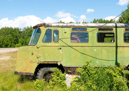 old forgotten russian truckの写真素材