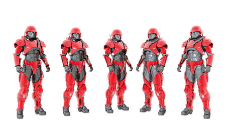 soldiers in a gas mask in commissionの写真素材