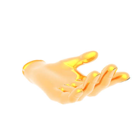 open hand isolated on a white backgroundの写真素材