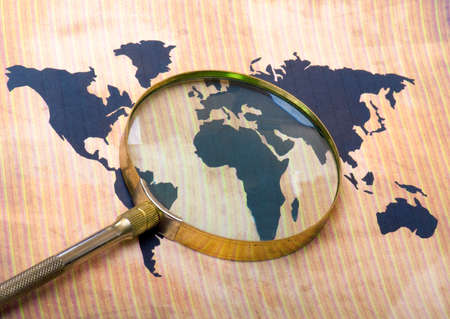 old world map on a white backgroundの写真素材