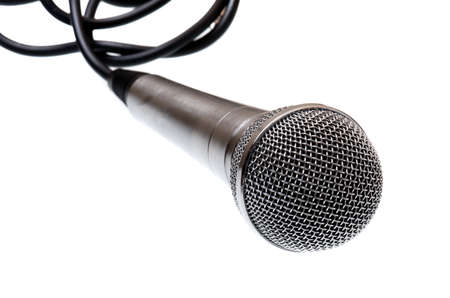 microphone on a white backgroundの写真素材
