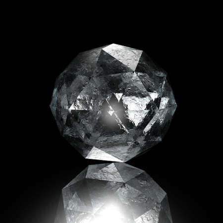 gem on a black background, render
