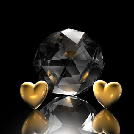 gem on a black background, renderの写真素材