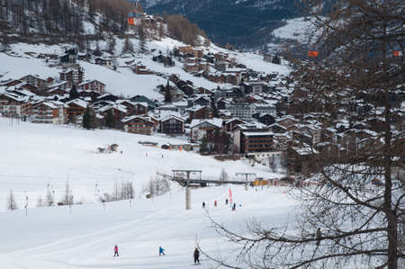 Saas-Fee Ski Resortのeditorial素材