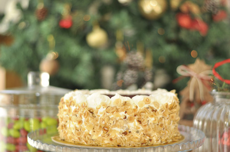 Delicious raspberry hazelnut cake