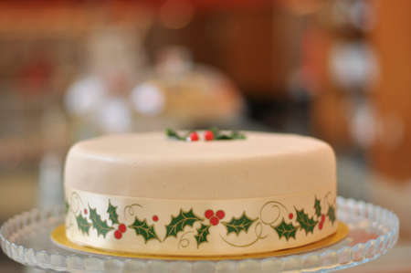 Delicious Marzipan Christmas Cakeの写真素材