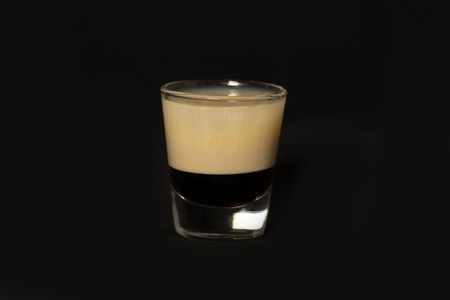 B52 cocktail isolated black background