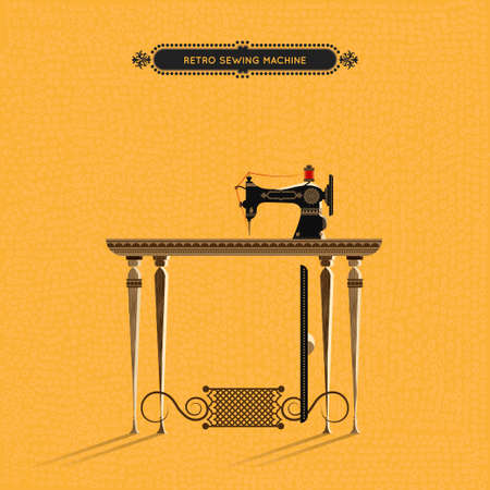 Retro Sewing Machineのイラスト素材