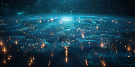 Futuristic technology background ready for presentation or web banner design.の素材
