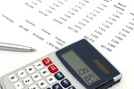 A first quarter profit and loss sheet for a company, showing a profit.