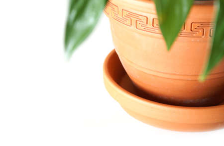 A closeup of a clay pot with the focus on it's details.の写真素材