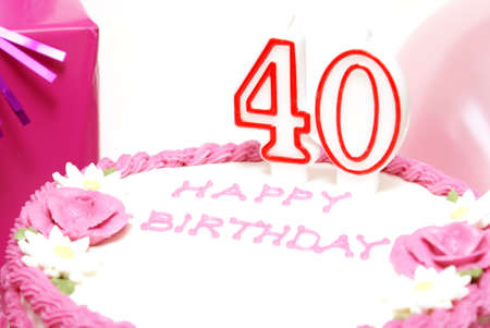 A 40th birthday cake to celebrate someones special day.