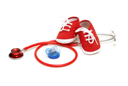 An isolated shot of objects relating to the profession of pediatrics healthcare.