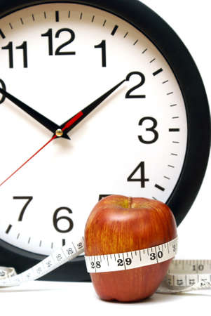 A concept related to the time of starting a diet plan.の写真素材