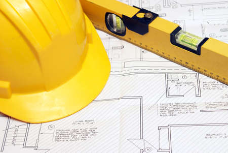An architectual blueprint for a residential housing unit.