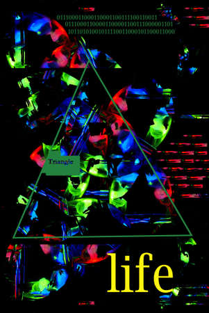 A design on the concept of the triangle of life.の写真素材