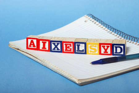 A concept based on dyslexia and its difficulties.の写真素材