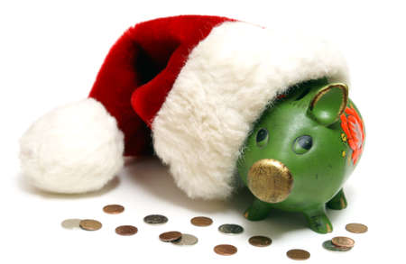A conceptual financial shot of saving money for the holidays.の写真素材