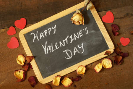 A rustic Valentines message for that special day.の写真素材