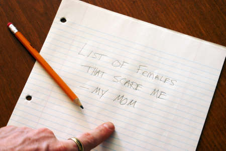 List of women who scare me with focus on mother.の写真素材