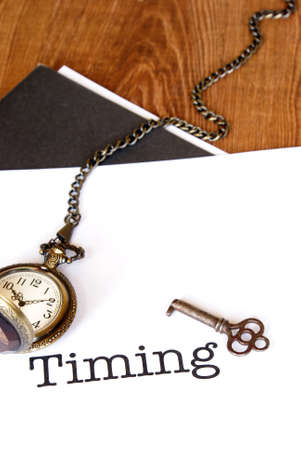 A concept of management on how timing is everything.の写真素材