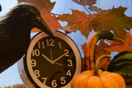 Time for Halloween items representing the holiday season.の写真素材
