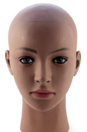 Closeup image of a dark skin toned manniquins head for displaying your products of retail.の写真素材
