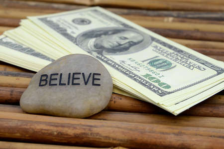 An affirmation to believe in yourself to gain wealth and abundance.の写真素材