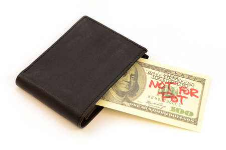 A concerned parent has written a not for pot message on their childs cash.