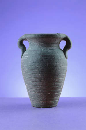 A monochrome image of a beautiful empty vase for inserting your own flower content.の写真素材