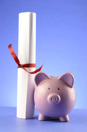 A conceptual image of school education tuition costs and expenses for advanced learning.の写真素材