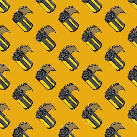 Camera film roll tile, vector illustration designのイラスト素材