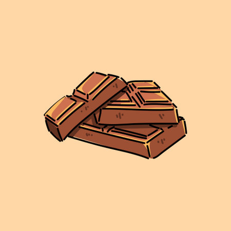 Choco bar isolated piece of Switzerland chocolate clipart icon. Vector milk chocolate square bar yummy nutrition eating. Candy piece of choco, sweet dessert, blocks of cocoa confectionery food snack illustration designのイラスト素材
