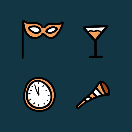new year icon vector design illustrationのイラスト素材