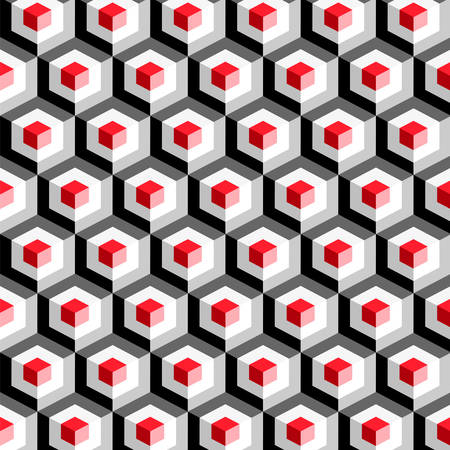 Hexagon pattern including seamless sample in swatch panelのイラスト素材