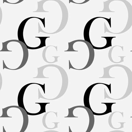 Letter pattern including seamless sample in swatch panelのイラスト素材