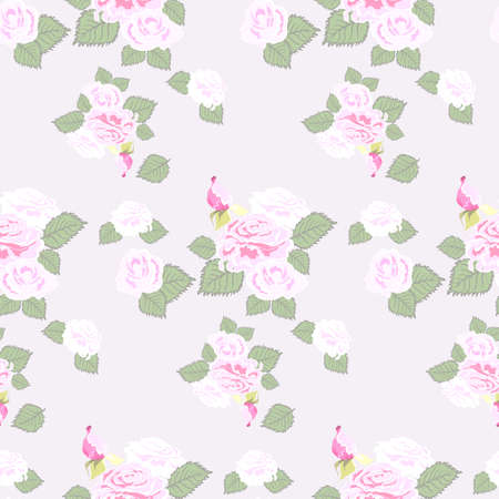 Rose pattern including seamless sample in swatch panelのイラスト素材