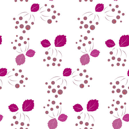 Red leaf pattern including seamless sample in swatch panelのイラスト素材