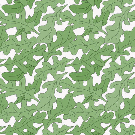 Sage seamless pattern with sample in swatch panel (AI)のイラスト素材