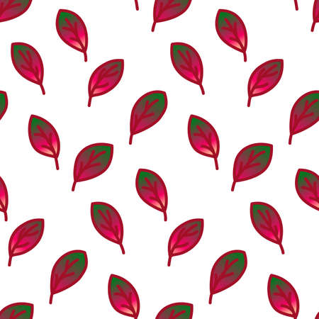 Vector illustration of seamless pattern of autumn leavesのイラスト素材