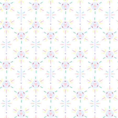 Vector illustration of seamless pattern with mosaicのイラスト素材