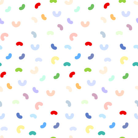Vector illustration of seamless pattern of colorful jelly bellyのイラスト素材