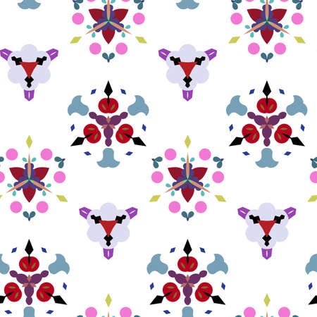 Vector illustration of seamless pattern of kaleidoscope