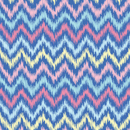 Illustration of colorful ikat seamless patternのイラスト素材