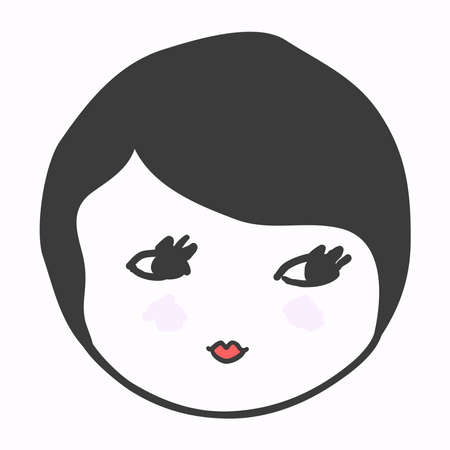 Vector illustration of a retro glamor cute girlのイラスト素材