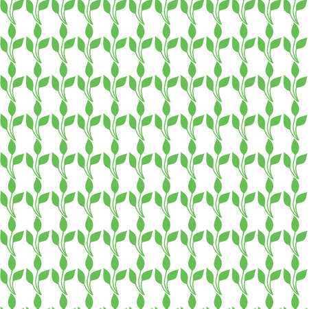 Illustration of green foliage, seamless botanical pattern, print for paperのイラスト素材