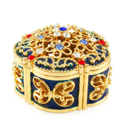 jewel box isolated on a white backgroundの写真素材