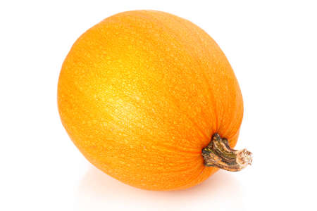 Ripe pumpkin vegetable isolated on white backgroundの写真素材