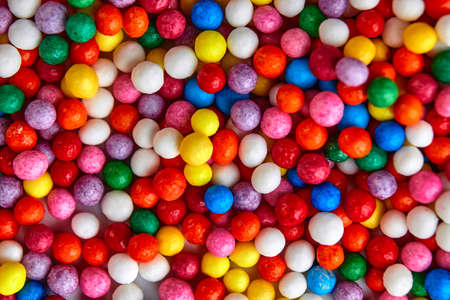 Colorful bright background, multi-colored balls. Sweet nice background candy.Close up photo